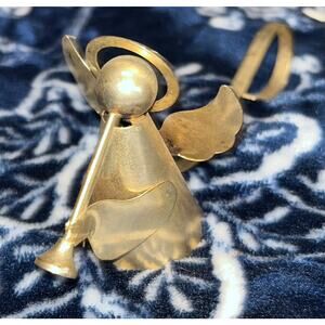 Vintage Brass Angel Candle Snuffer with Short Handle, Gold Candle Extinguisher